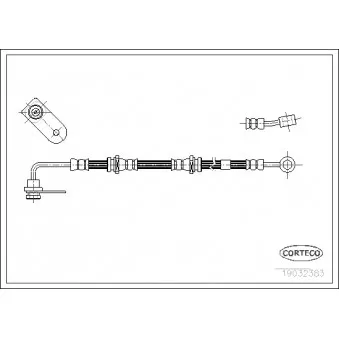 Flexible de frein avant gauche CORTECO 19032383