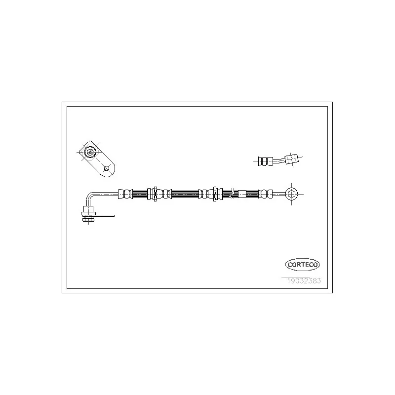 Flexible de frein avant gauche CORTECO 19032383