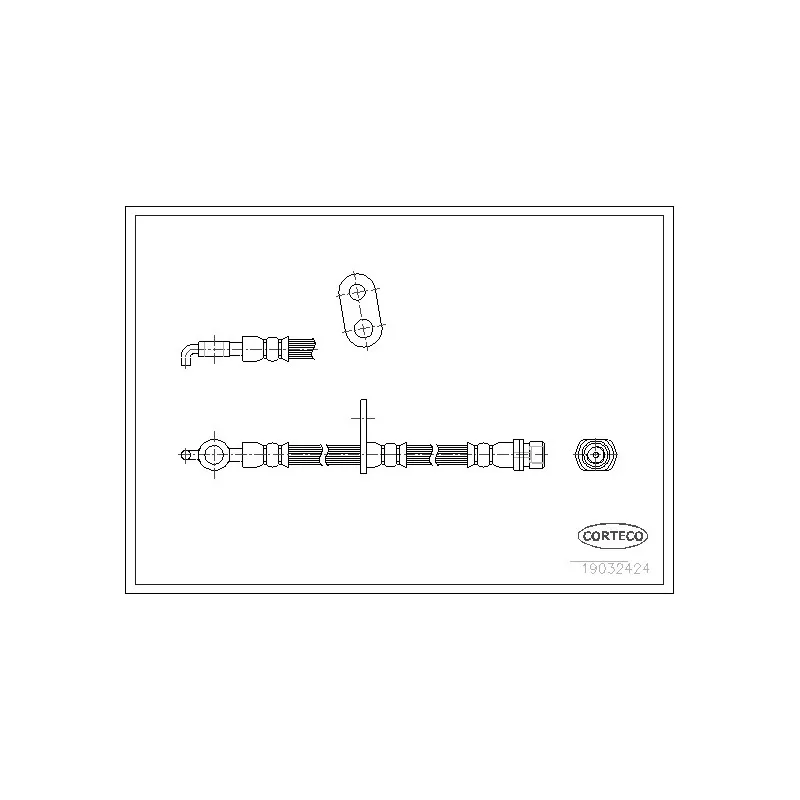 Flexible de frein avant droit CORTECO 19032424