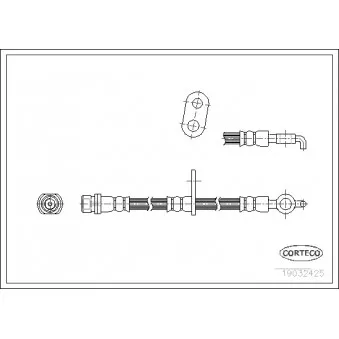 Flexible de frein avant gauche CORTECO 19032425