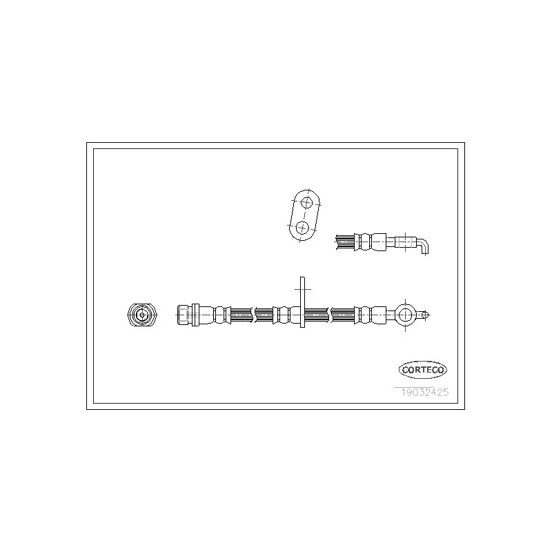 Flexible de frein avant gauche CORTECO 19032425