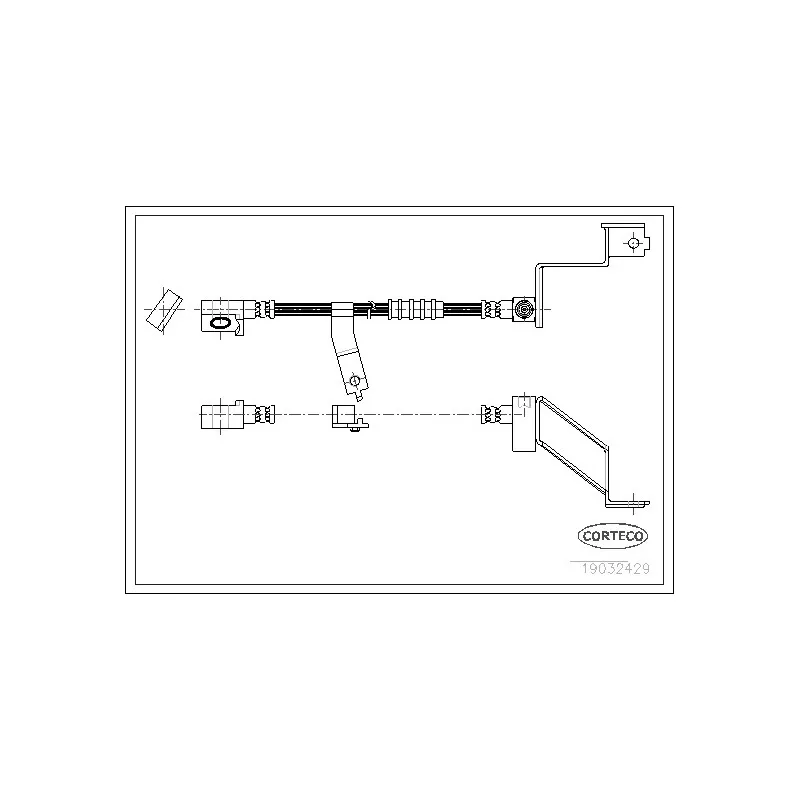 Flexible de frein avant droit CORTECO 19032429