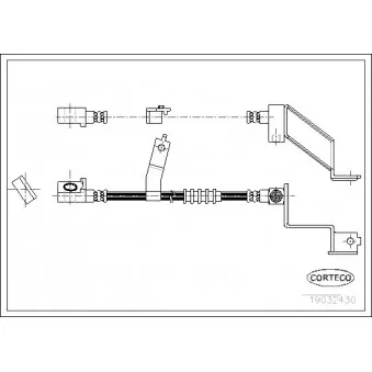 Flexible de frein avant gauche CORTECO 19032430