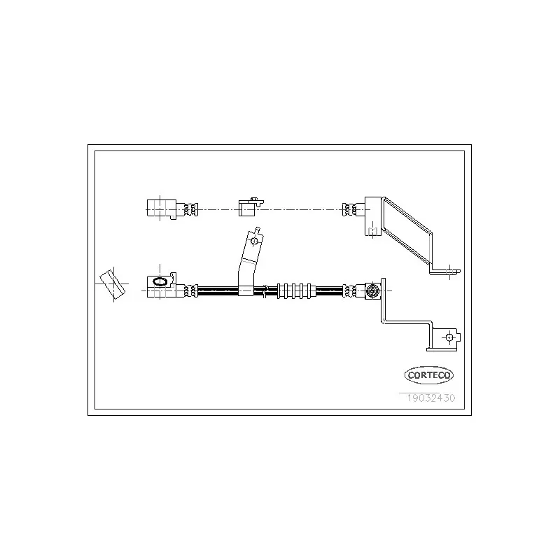 Flexible de frein avant gauche CORTECO 19032430