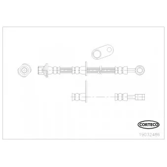 Flexible de frein CORTECO 19032486