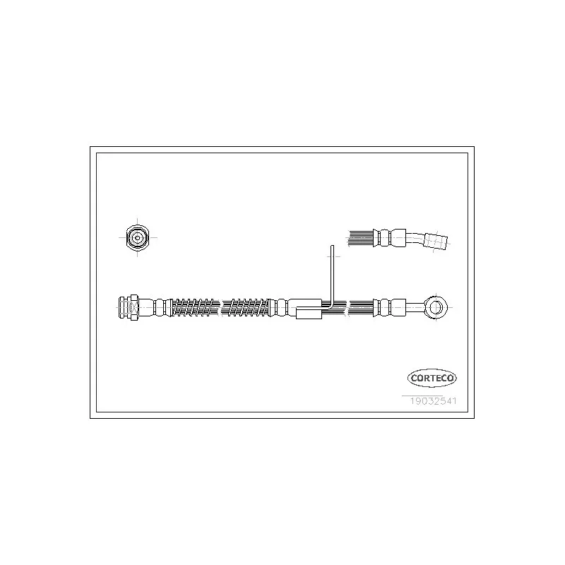 Flexible de frein avant gauche CORTECO 19032541