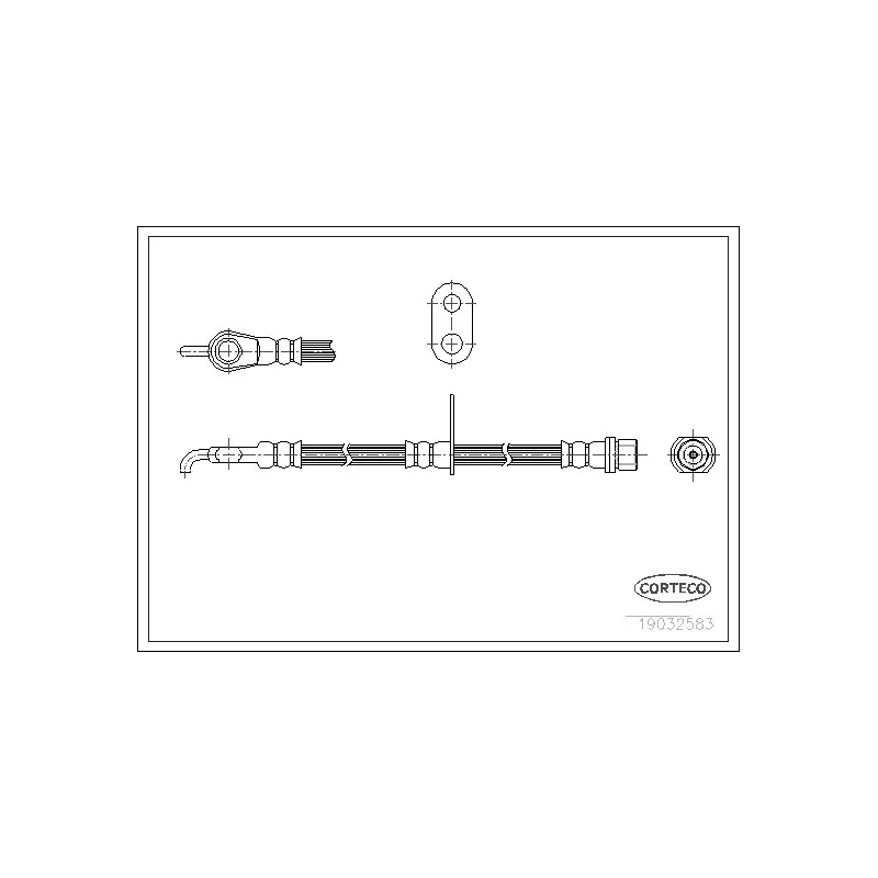 Flexible de frein avant droit CORTECO 19032583