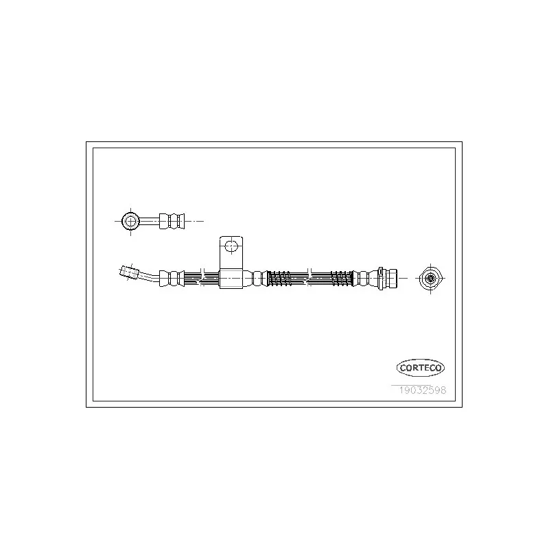 Flexible de frein avant gauche CORTECO 19032598