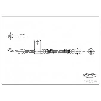 Flexible de frein avant droit CORTECO 19032599