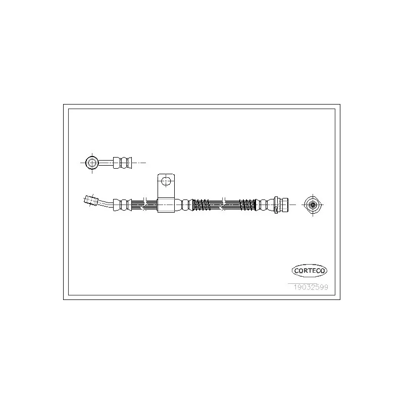 Flexible de frein avant droit CORTECO 19032599