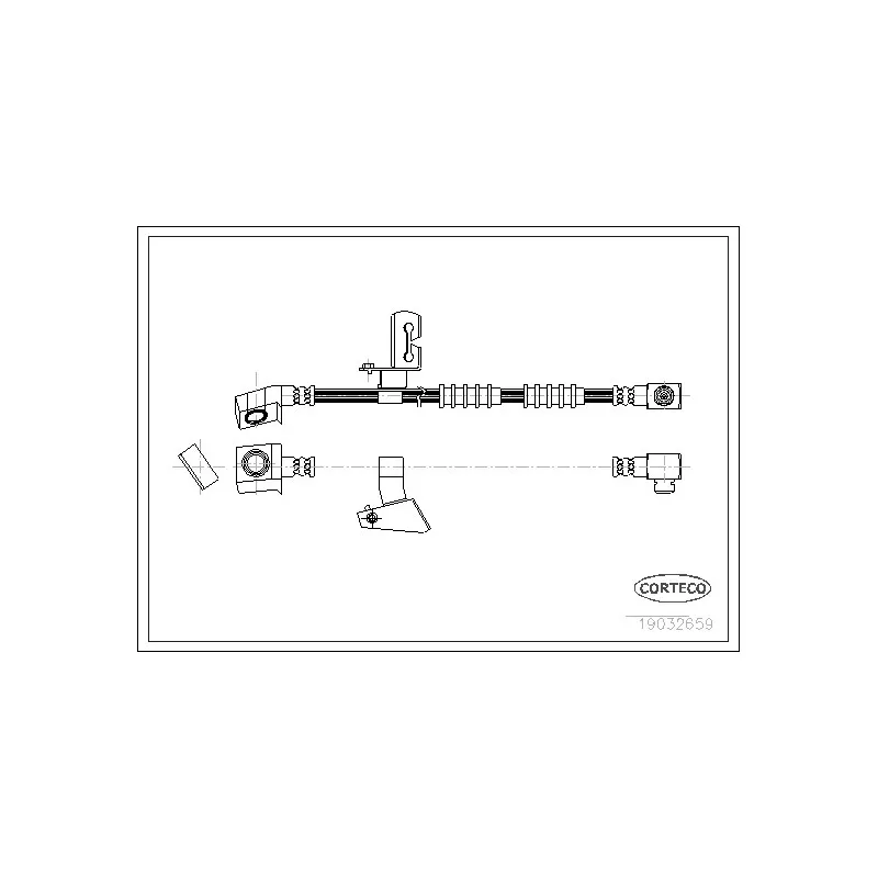 Flexible de frein avant gauche CORTECO 19032659
