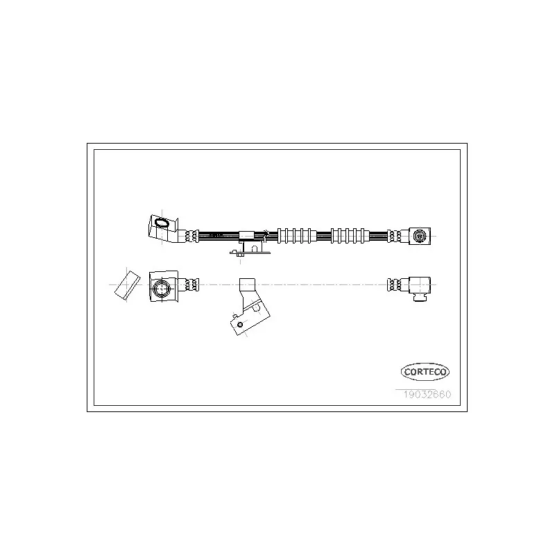 Flexible de frein avant droit CORTECO 19032660