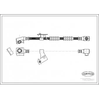 Flexible de frein avant gauche CORTECO 19032661