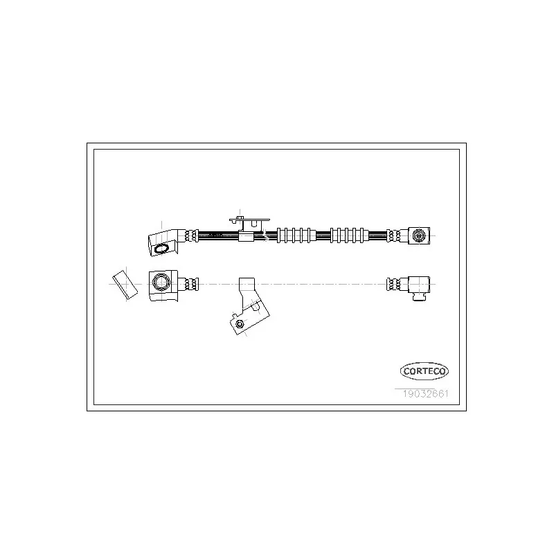 Flexible de frein avant gauche CORTECO 19032661