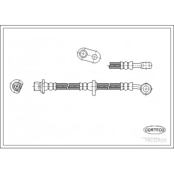 Flexible de frein avant gauche CORTECO 19032670