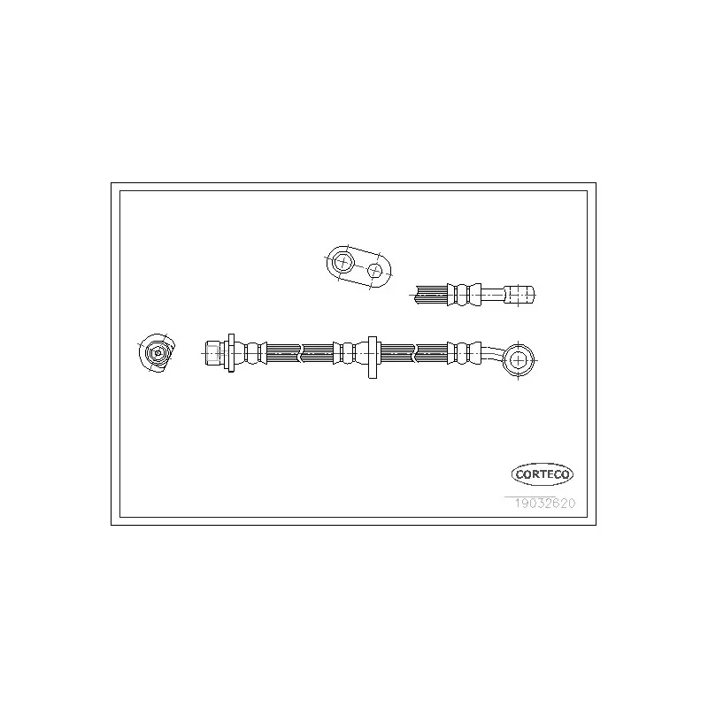 Flexible de frein avant gauche CORTECO 19032670
