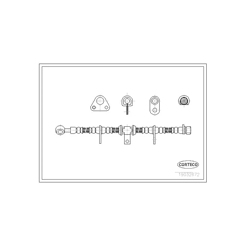 Flexible de frein avant gauche CORTECO 19032672