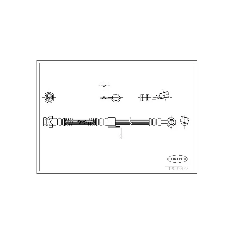 Flexible de frein avant gauche CORTECO 19032677