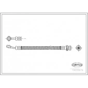 Flexible de frein avant droit CORTECO 19032678