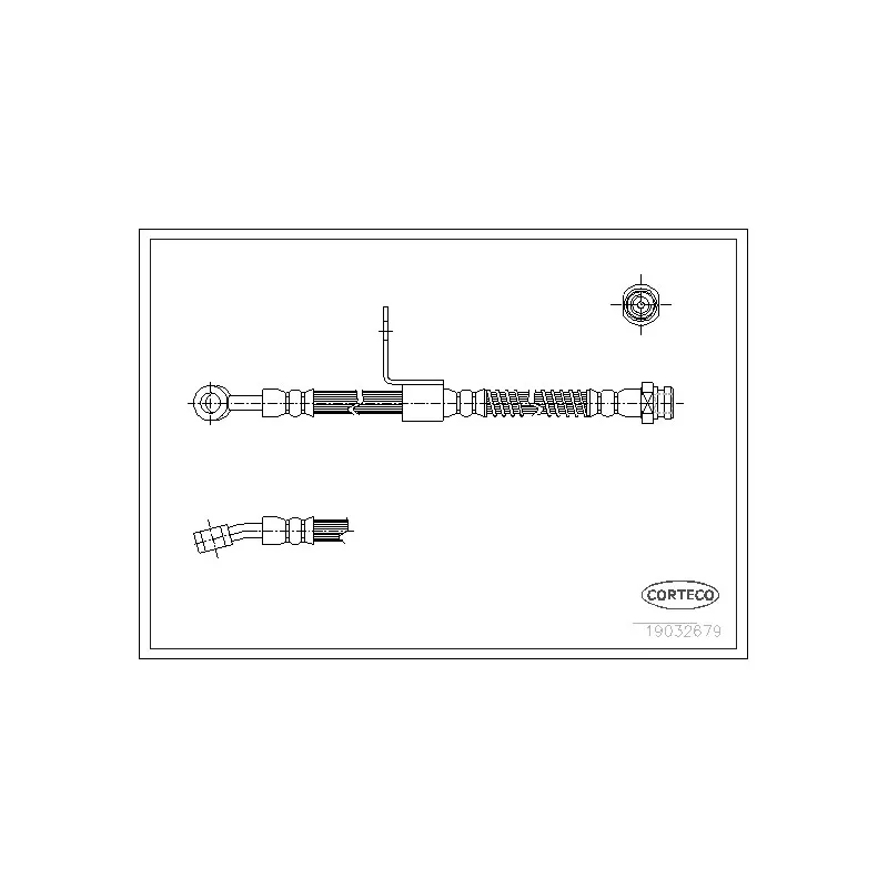 Flexible de frein avant droit CORTECO 19032679