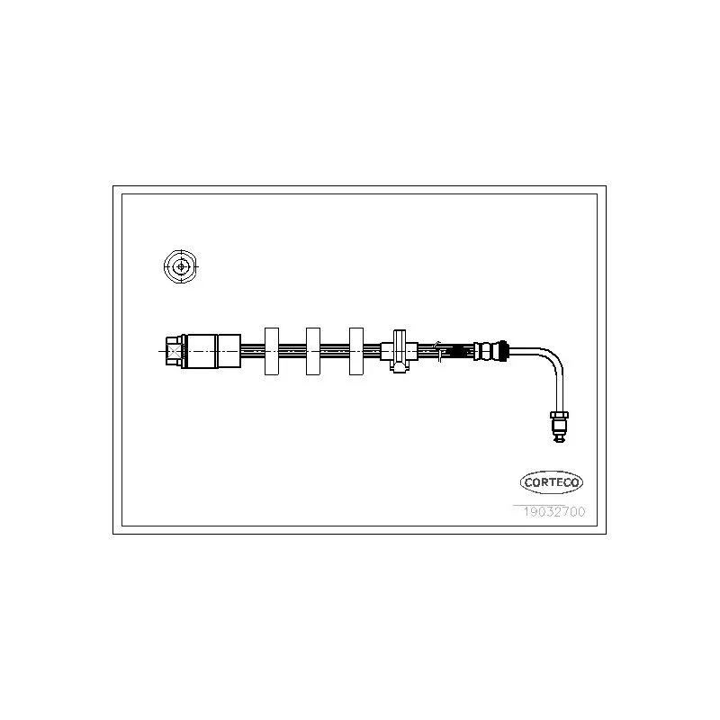 Flexible de frein avant gauche CORTECO 19032700