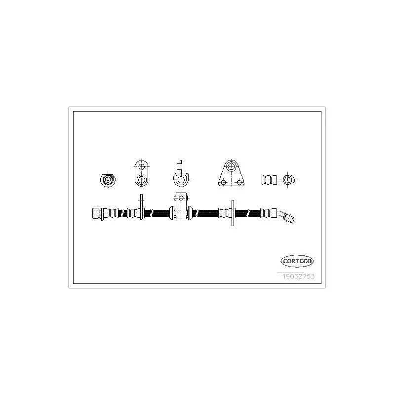 Flexible de frein avant droit CORTECO 19032753
