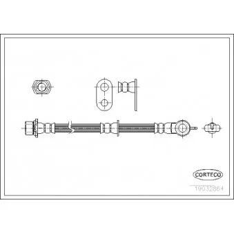 Flexible de frein avant gauche CORTECO 19032864