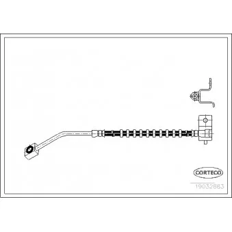 Flexible de frein avant gauche CORTECO 19032883