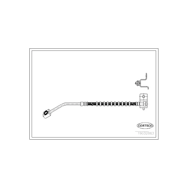 Flexible de frein avant gauche CORTECO 19032883