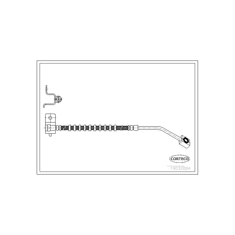 Flexible de frein avant droit CORTECO 19032884