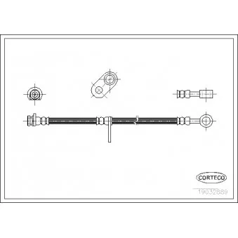 Flexible de frein avant gauche CORTECO 19032889