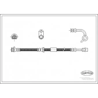 Flexible de frein avant droit CORTECO 19032895