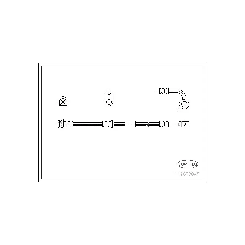 Flexible de frein avant droit CORTECO 19032895