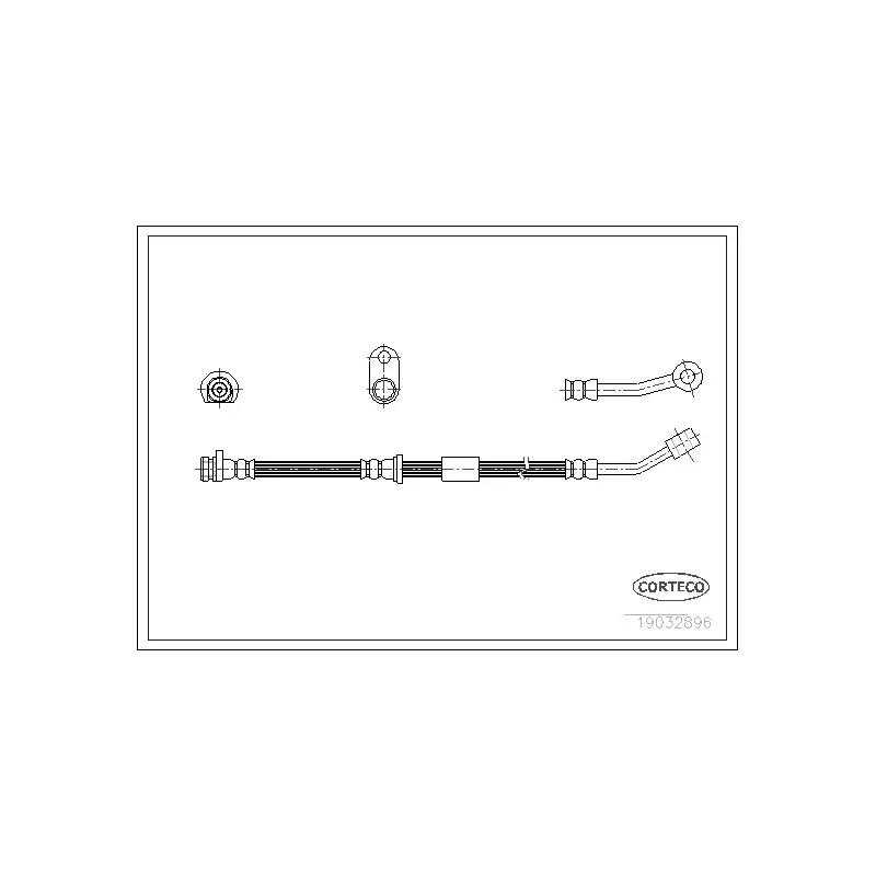 Flexible de frein avant droit CORTECO 19032896