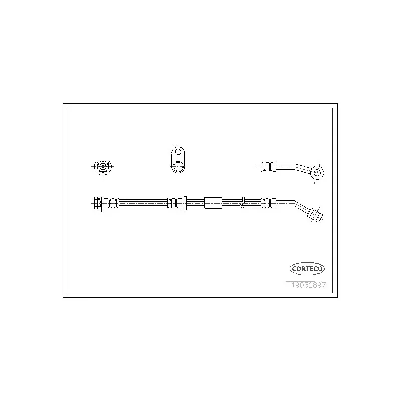 Flexible de frein avant gauche CORTECO 19032897