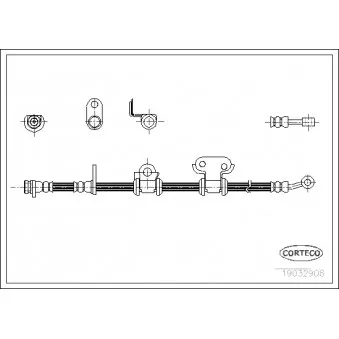 Flexible de frein avant gauche CORTECO 19032908