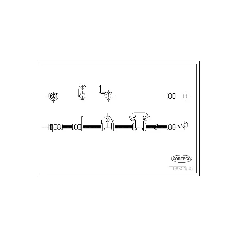 Flexible de frein avant gauche CORTECO 19032908
