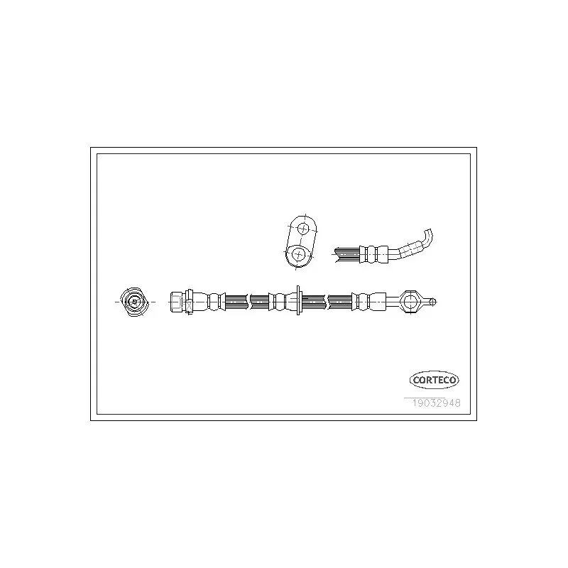 Flexible de frein avant droit CORTECO 19032948