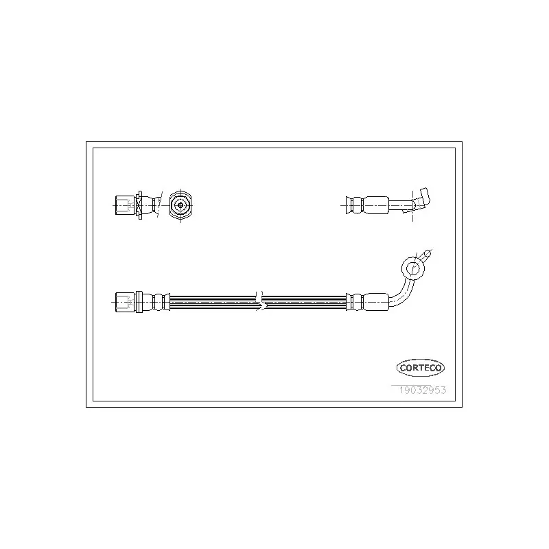 Flexible de frein avant droit CORTECO 19032953