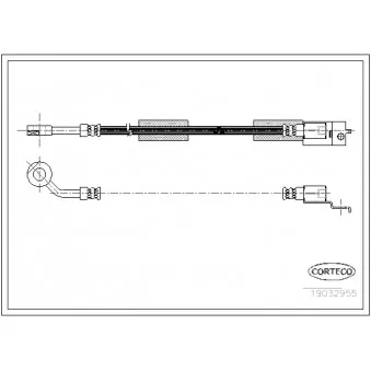 Flexible de frein avant gauche CORTECO 19032955