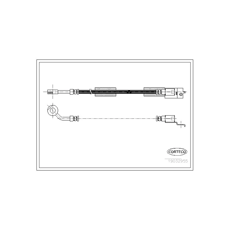 Flexible de frein avant gauche CORTECO 19032955
