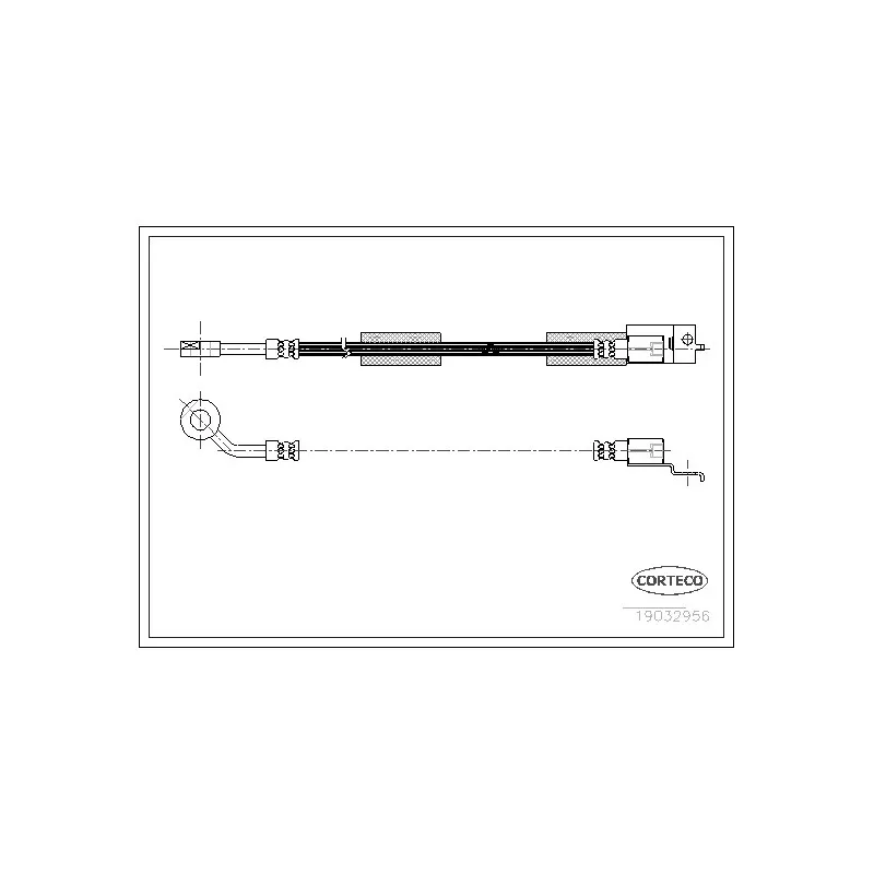 Flexible de frein avant droit CORTECO 19032956