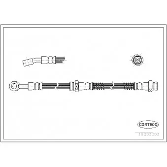 Flexible de frein avant gauche CORTECO 19033003
