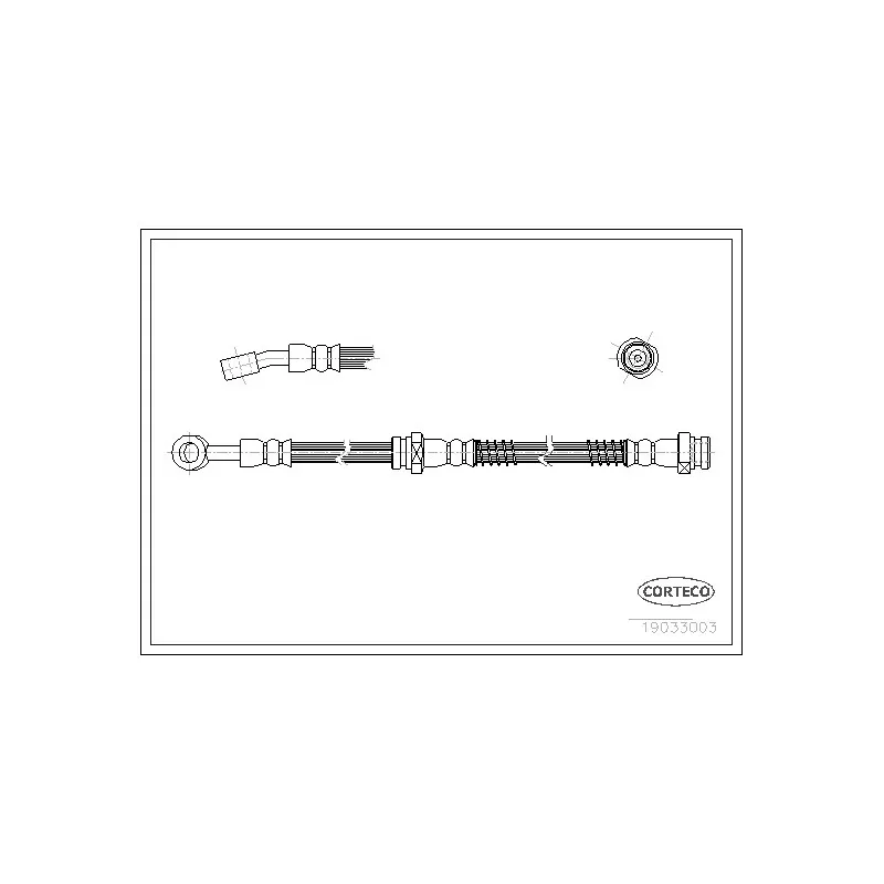 Flexible de frein avant gauche CORTECO 19033003