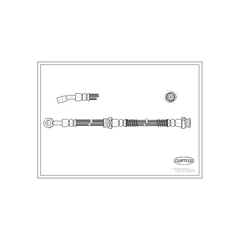 Flexible de frein avant droit CORTECO 19033004