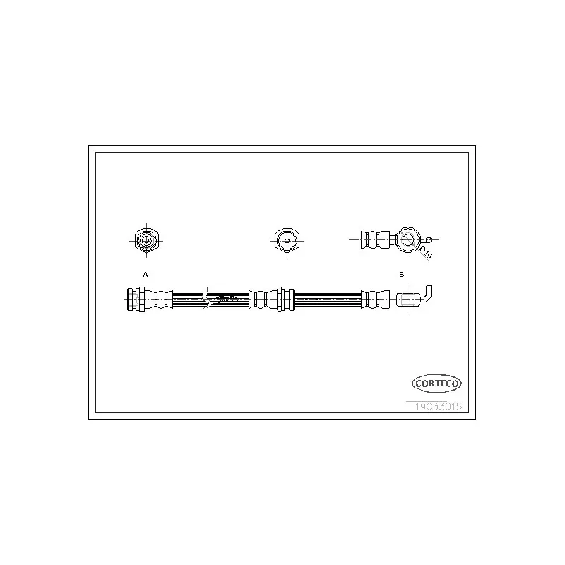 Flexible de frein CORTECO 19033015
