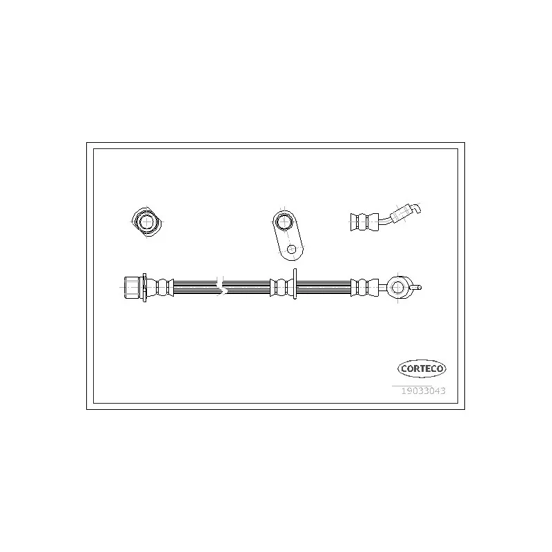 Flexible de frein avant droit CORTECO 19033043