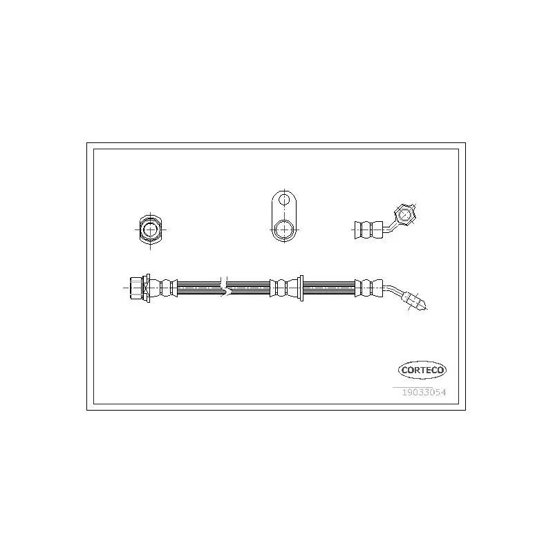 Flexible de frein avant gauche CORTECO 19033054