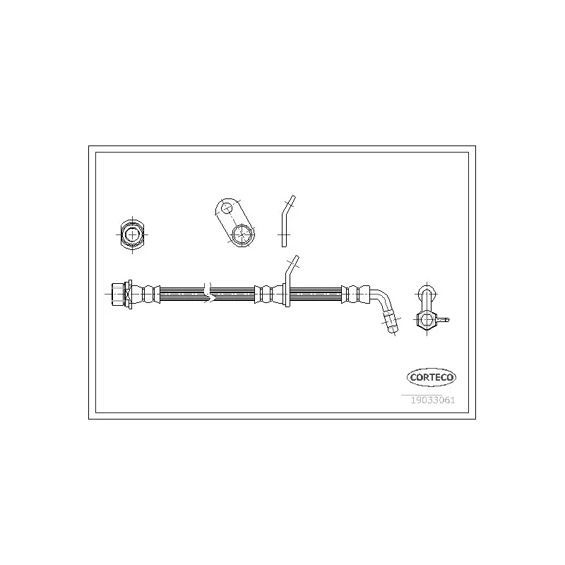Flexible de frein arrière droit CORTECO 19033061