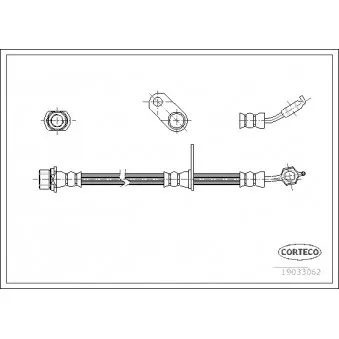 Flexible de frein avant gauche CORTECO 19033062